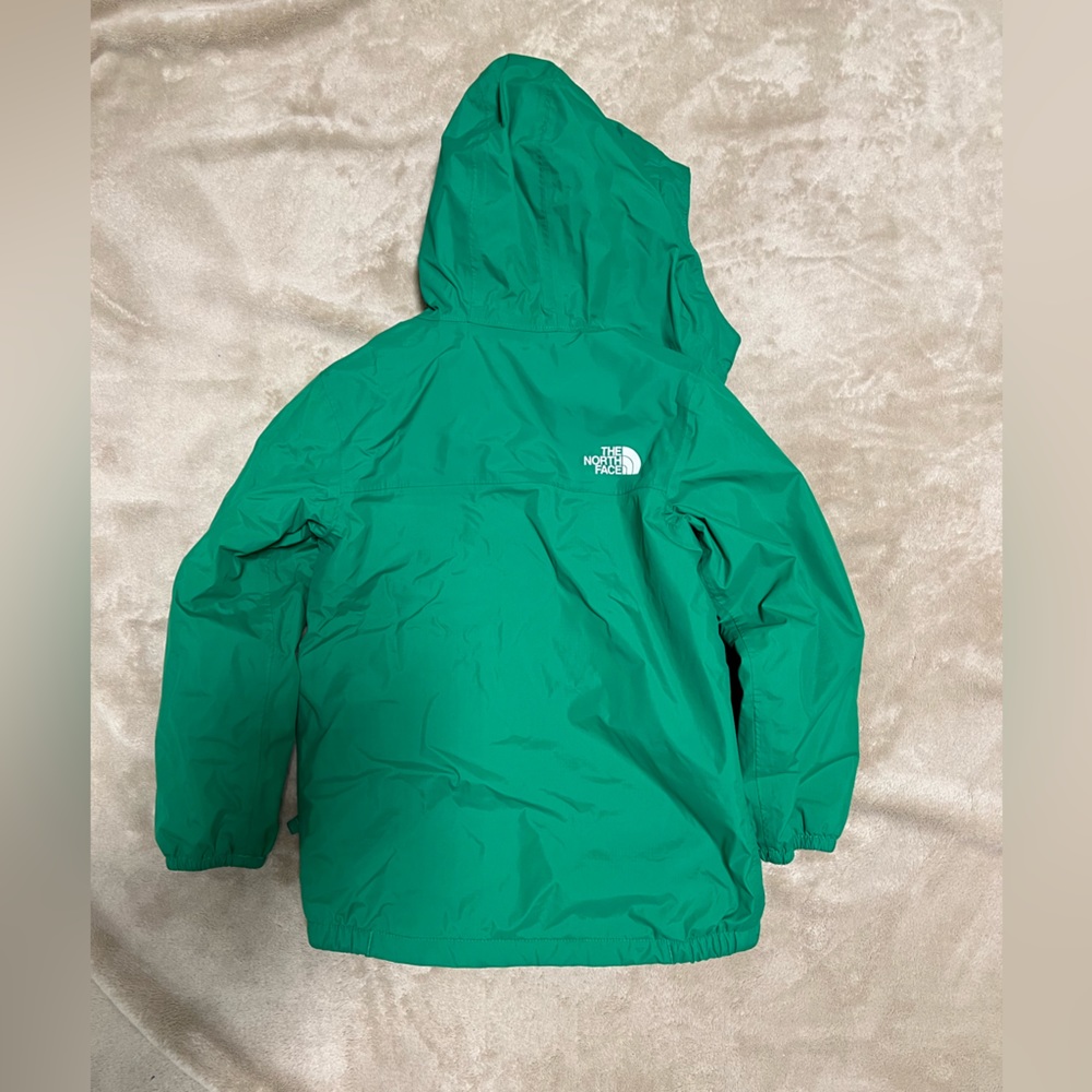 The North Face warm storm waterproof hooded rain jacket (size 5T)